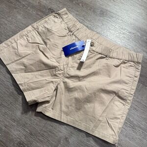 Maamgic Shorts Mens 36 Beige Elastic Waist Cotton Chino Casual NWT Preppy 4"